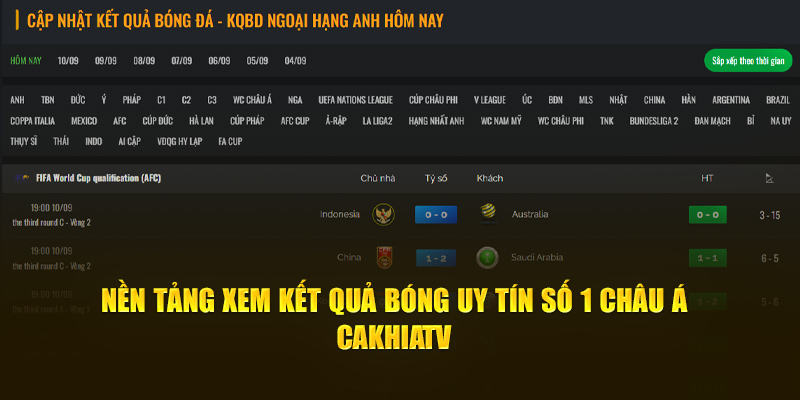 Nền tảng xem kết quả bóng đá số 1